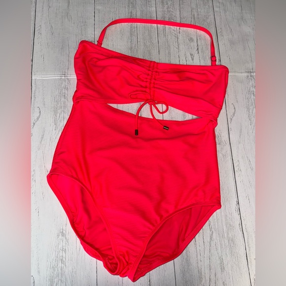 Time and Tru Other - Vibrant Pink One-Piece Swimsuit